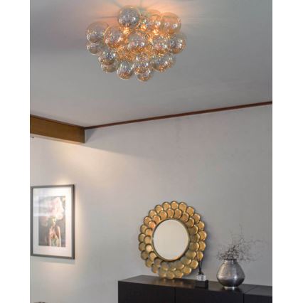 ByRydens - Taklampa GROSS 6xG9/5W/230V rökig/brun diameter 50 cm