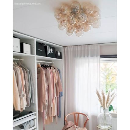 ByRydens - Taklampa GROSS 6xG9/5W/230V rökig/brun diameter 50 cm