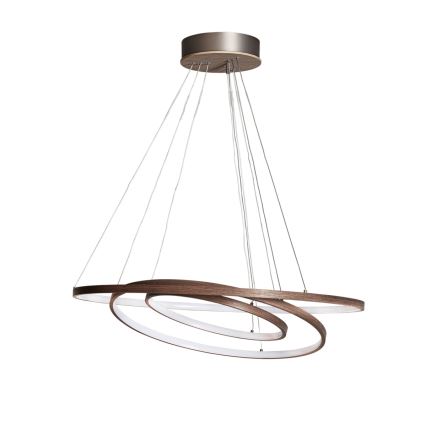 ByRydens - LED-pendel på vajer TRIONE LED/45W/230V brun Ø 80 cm