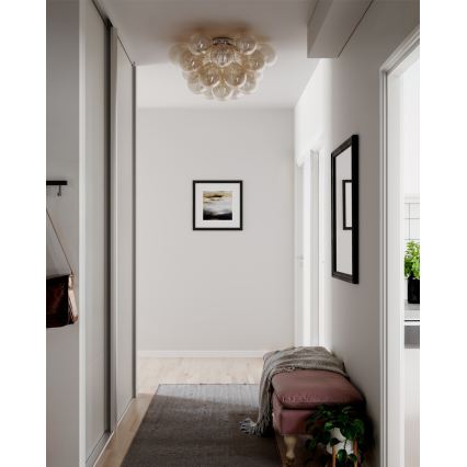 ByRydens - Taklampa GROSS 6xG9/8W/230V rökfärgad/brun Ø 70 cm