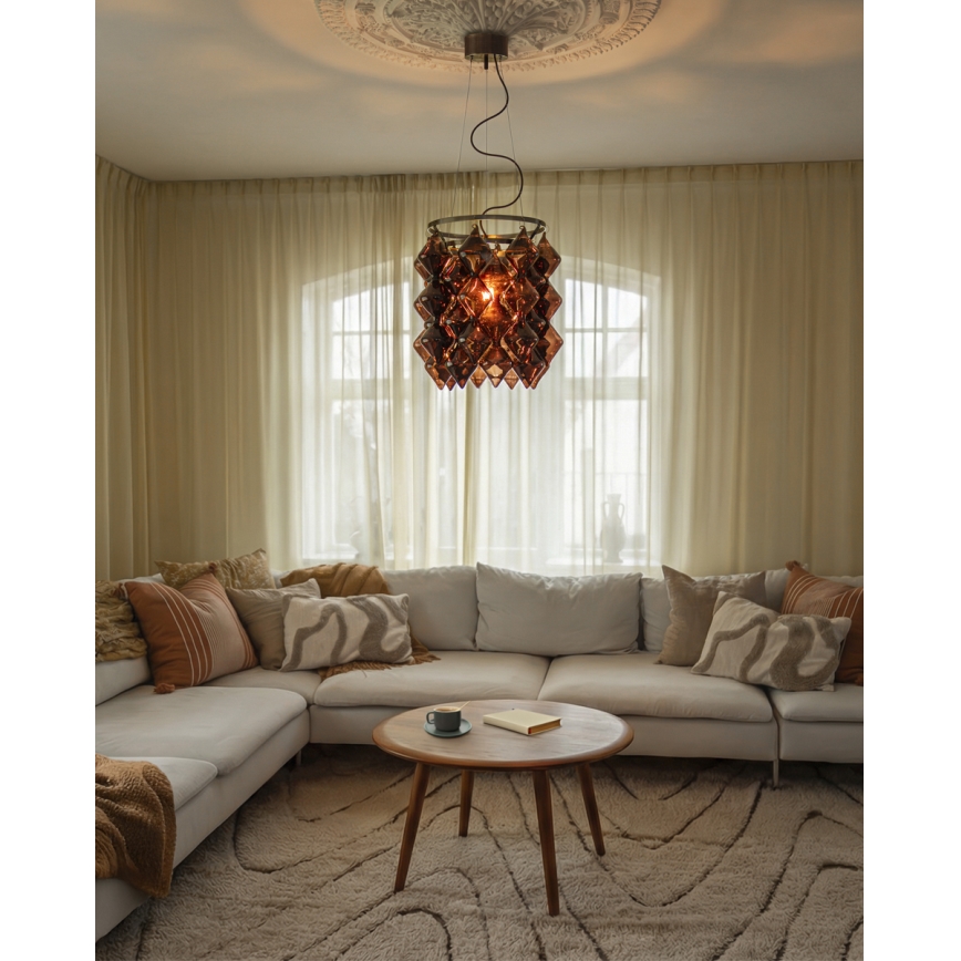 ByRydens - Pendellampa med kabel GEMMA 1xE27/5W/230V