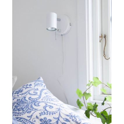 ByRydens - Ljusreglerad väggspotlight CORRECT 1xGU10/7W/230V vit