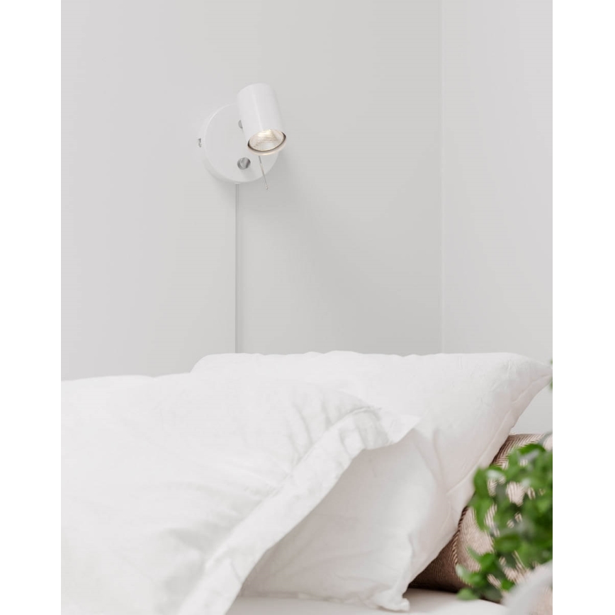 ByRydens - Ljusreglerad väggspotlight CORRECT 1xGU10/7W/230V vit