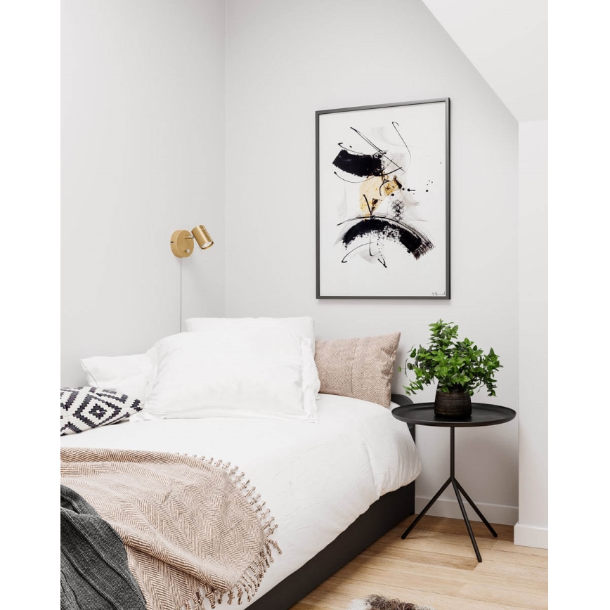 ByRydens - Ljusreglerad väggspotlight CORRECT 1xGU10/7W/230V guld