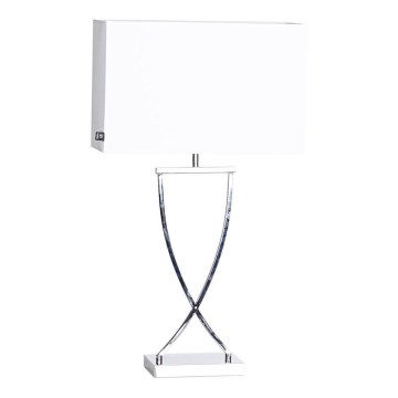 ByRydens - Bordslampa OMEGA 1xE27/5W/230V vit/blank krom