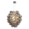 ByRydens - DELUXE pendellampa med kabel 4xE14/5W/230V grå/rökfärgad