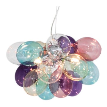 ByRydens - Ljuskrona med textilsladd GROSS 3xG9/5W/230V färgrik diameter 30 cm