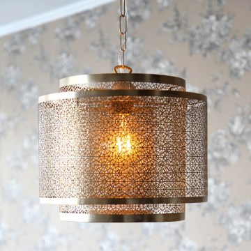 ByRydens - Ljuskrona på kedja HERMINE 1xE27/5W/230V mässing diameter 34 cm