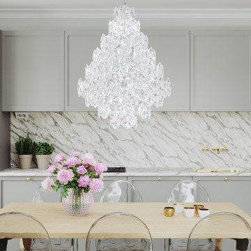 ByRydens - Ljuskrona på kedja MONARQUE GRANDE 11xE14/5W/230V genomskinlig diameter 58 cm