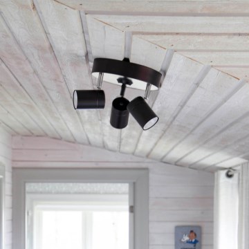 ByRydens - Spotlight CORRECT 3xGU10/7W/230V svart diameter 20 cm