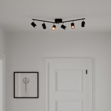 ByRydens - Spotlight CORRECT 6xGU10/7W/230V svart diameter 30 cm