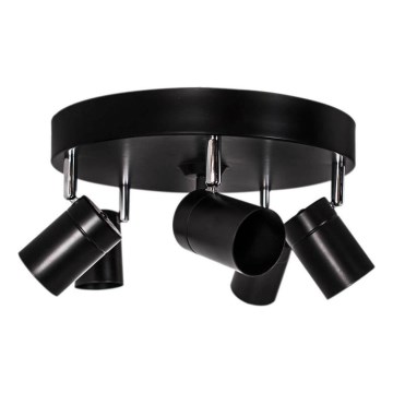 ByRydens - Takspot CORRECT 5xGU10/7W/230V svart, Ø 30 cm