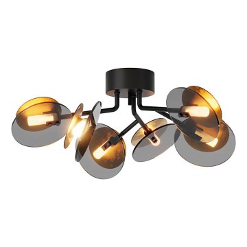 ByRydens - Ytmonterad ljuskrona TURNO 6xG9/4W/230V guld/svart