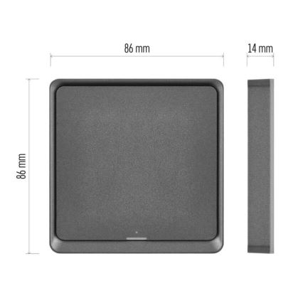 Byta 1-knapp GoSmart 1xCR2430 Tuya svart