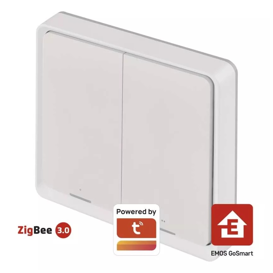 Byta 2-knapp GoSmart 1xCR2430 Tuya vit