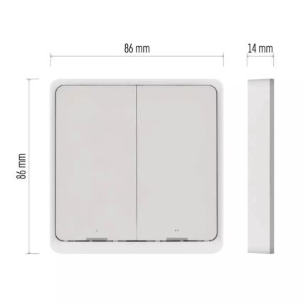 Byta 2-knapp GoSmart 1xCR2430 Tuya vit