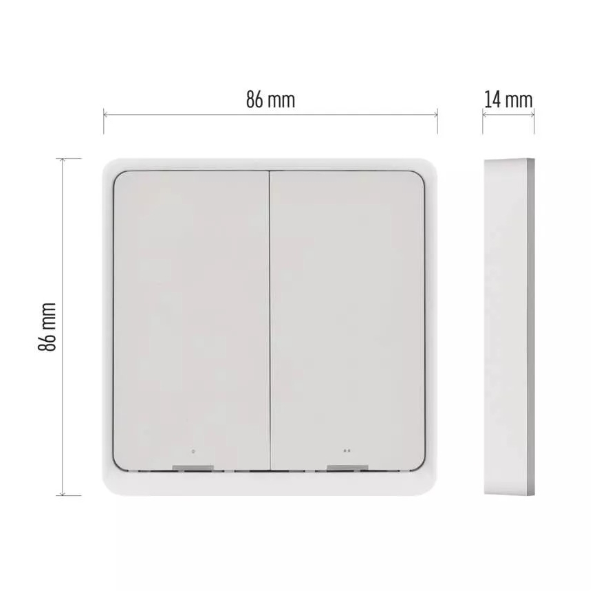 Byta 2-knapp GoSmart 1xCR2430 Tuya vit