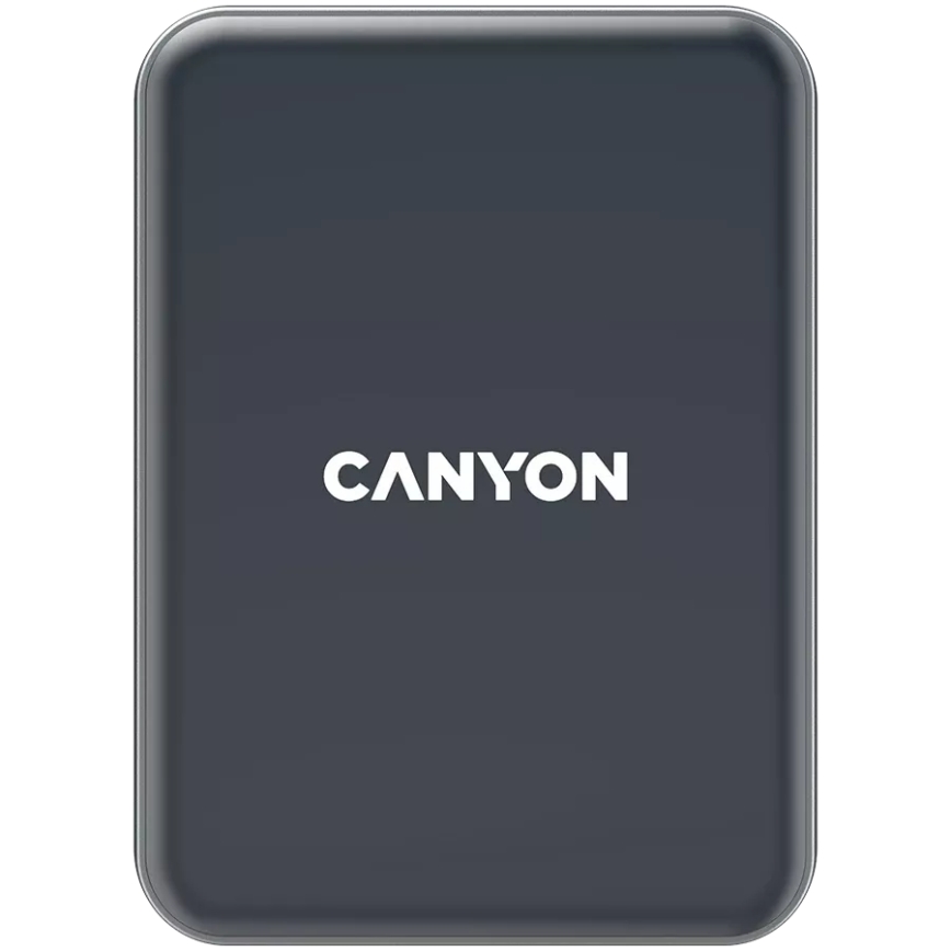 Canyon - Magnetisk bilhållare för telefon med Qi 5V trådlös laddningsfunktion, fyrkantig, svart