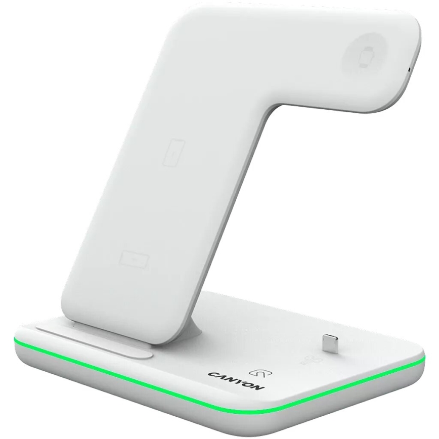 Canyon - Trådlös laddare 3i1 vit