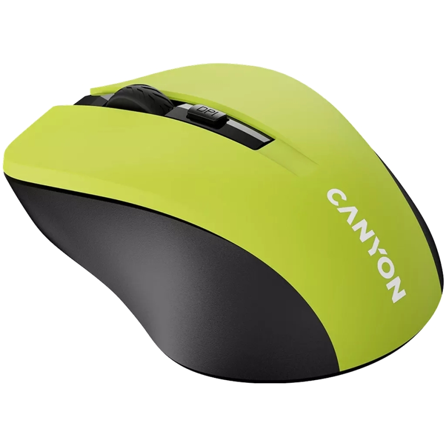 Canyon - Trådlös mus 800/1000/1200 DPI 2xAAA gul