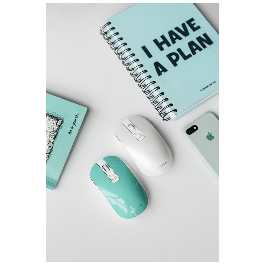 Canyon - Trådlös mus 800/1200/1600 DPI vit