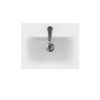 Cersanit K116-009 - Handfat MODUO 40x50 cm för bänkskiva eller väggmontering, keramik/blank vit