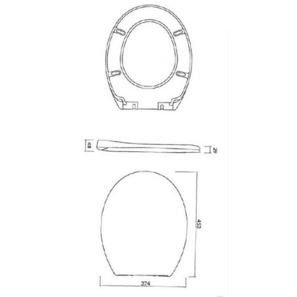 Cersanit K98-0074 - Toalettsits PRESIDENT SoftClose vit