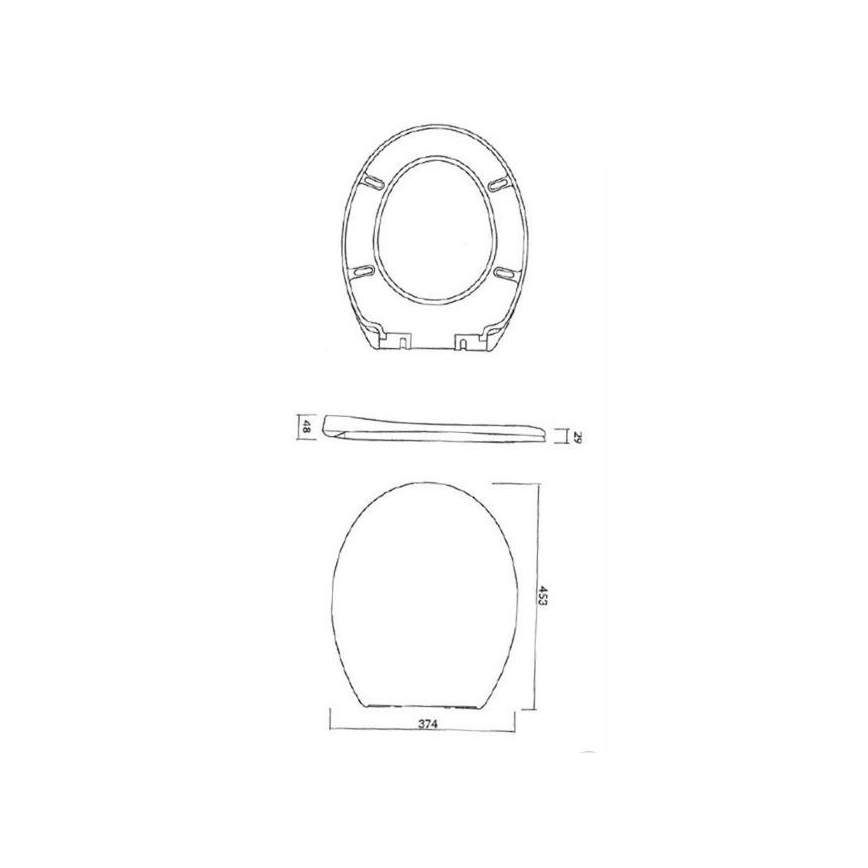Cersanit K98-0074 - Toalettsits PRESIDENT SoftClose vit