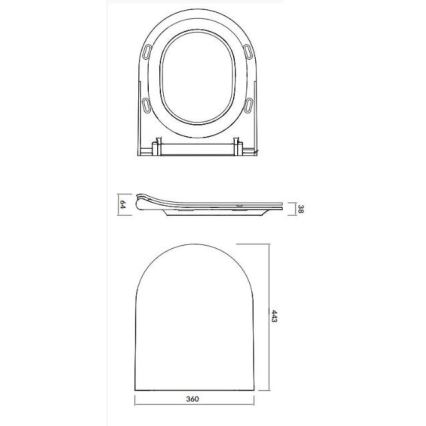 Cersanit K98-0146 - Toalettsits CITY OVAL SoftClose vit
