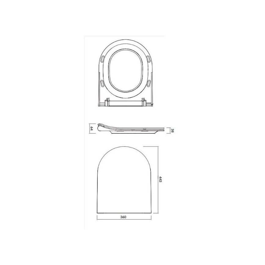 Cersanit K98-0146 - Toalettsits CITY OVAL SoftClose vit