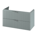 Cersanit S1015-012 - Väggmonterad badrumskommod för tvättställ TIRSO 100x55x45 cm mintgrön