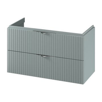 Cersanit S1015-012 - Väggmonterad badrumskommod för tvättställ TIRSO 100x55x45 cm mintgrön