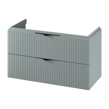 Cersanit S1015-012 - Väggmonterad badrumskommod för tvättställ TIRSO 100x55x45 cm mintgrön