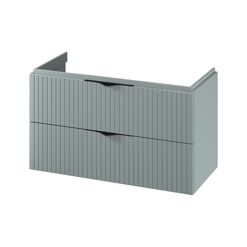 Cersanit S1015-012 - Väggmonterad badrumskommod för tvättställ TIRSO 100x55x45 cm mintgrön