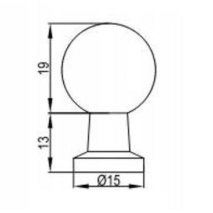 Cersanit S1021-020 - Möbelhandtag MILLE svart