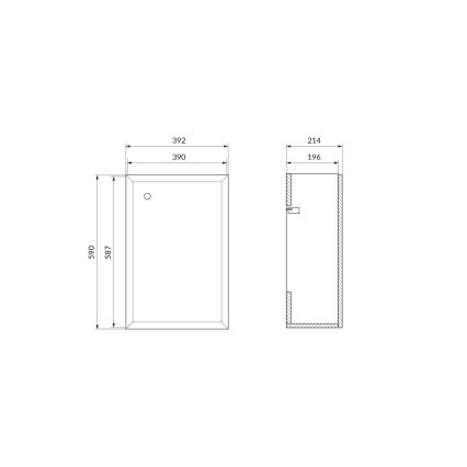 Cersanit S1022-002 - Vägghängt underskåp för handfat MILLE 40x22 cm vit