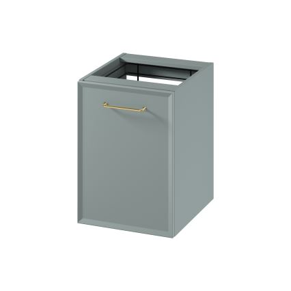 Cersanit S1022-010 - Väggmonterat badrumsskåp med tvättkorg MILLE 40x55x45 cm mintgrön