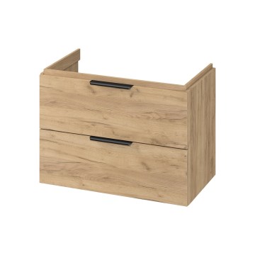 Cersanit S598-047-DSM - Vägghängt underskåp för tvättställ MALIKA 80x55x45 cm ek