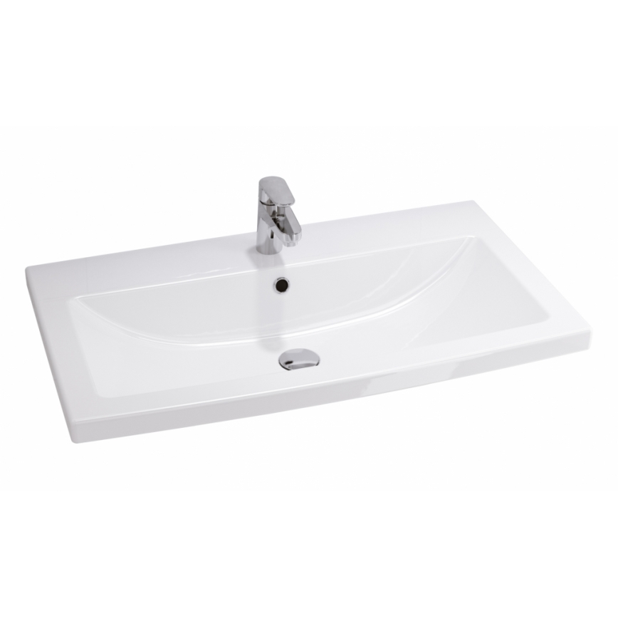 Cersanit S801-149-DSM - Väggmonterat badrumsskåp med tvättställ LARA 80x46x45 cm vit