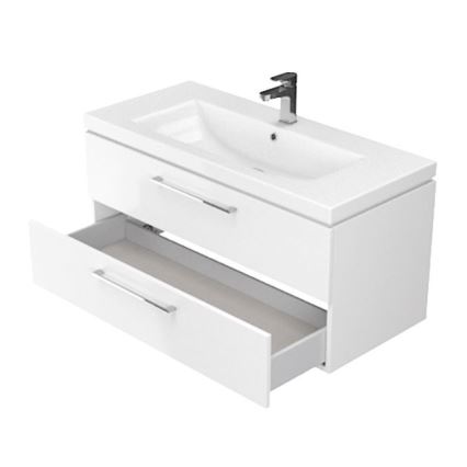 Cersanit S801-149-DSM - Väggmonterat badrumsskåp med tvättställ LARA 80x46x45 cm vit