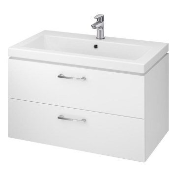 Cersanit S801-149-DSM - Väggmonterat badrumsskåp med tvättställ LARA 80x46x45 cm vit