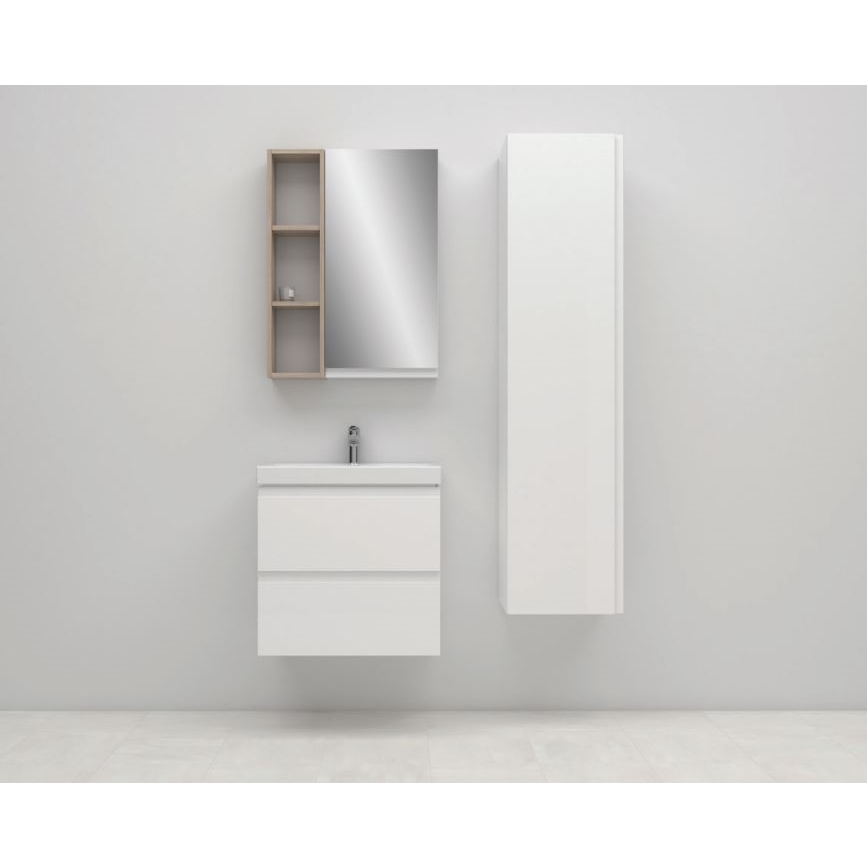 Cersanit S801-223-DSM - Väggmonterad kommod med tvättställ MODUO 60x57x45 cm högglansvit