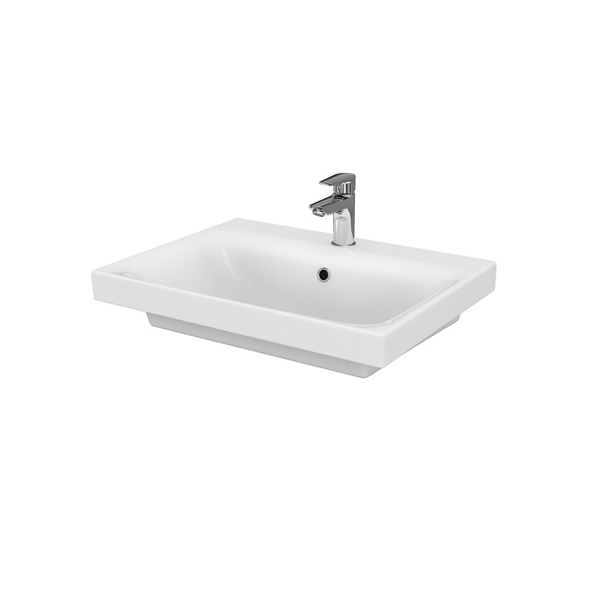 Cersanit S801-223-DSM - Väggmonterad kommod med tvättställ MODUO 60x57x45 cm högglansvit