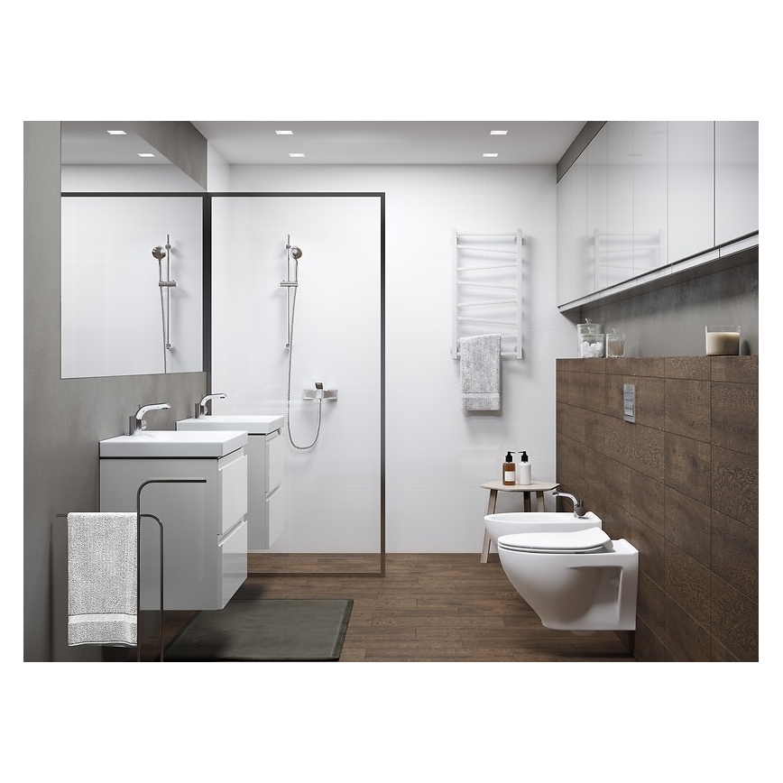 Cersanit S801-227-DSM - Vägghängd badrumskommod med tvättställ MODUO SLIM 60x57x38 cm högblank vit
