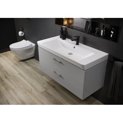 Cersanit S801-338-DSM - Vägghängd badrumskommod med tvättställ LARA 80x46x45 cm vit