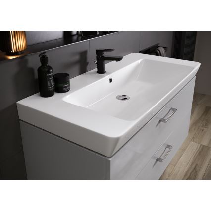 Cersanit S801-338-DSM - Vägghängd badrumskommod med tvättställ LARA 80x46x45 cm vit