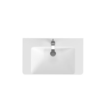 Cersanit S801-338-DSM - Vägghängd badrumskommod med tvättställ LARA 80x46x45 cm vit