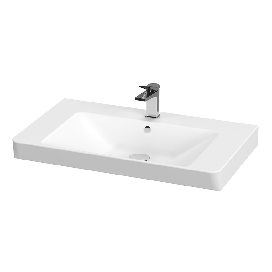 Cersanit S801-338-DSM - Vägghängd badrumskommod med tvättställ LARA 80x46x45 cm vit