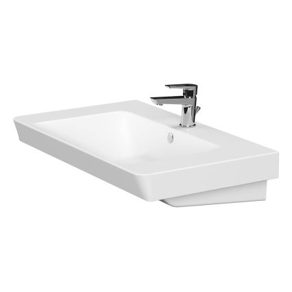 Cersanit S801-338-DSM - Vägghängd badrumskommod med tvättställ LARA 80x46x45 cm vit