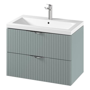 Cersanit S801-540 - Vägghängt badrumsskåp med tvättställ TIRSO 80x60x45 cm mintgrön